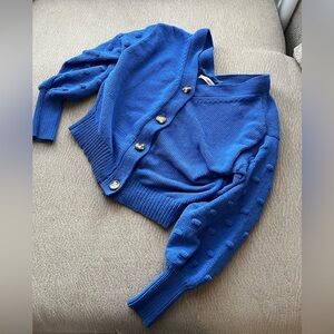 moon & madison Royal Blue Textured Cardigan